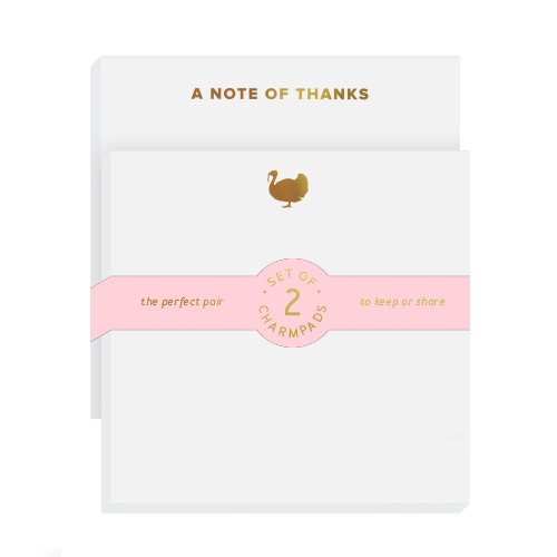 A Note of Thanks + Turkey Charmpad® 2 Pack