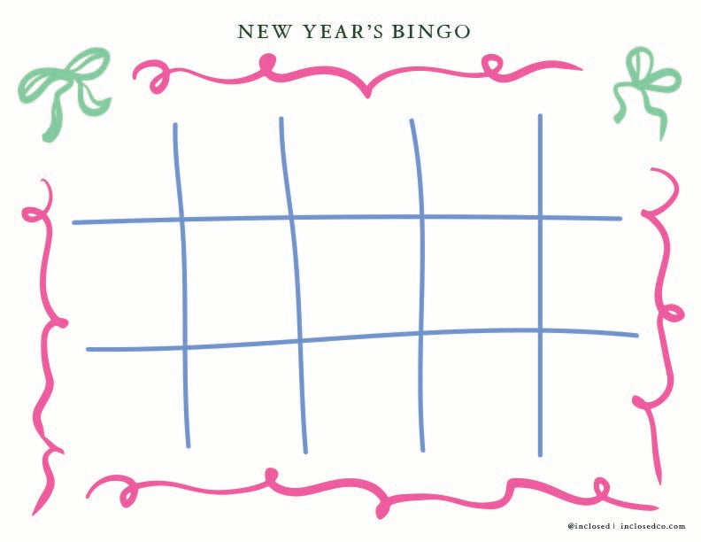 New Year's Bingo - Blank